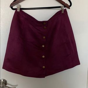 Suede like mini skirt
